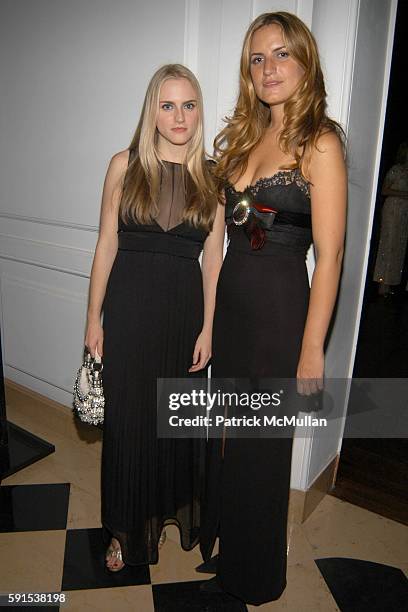 Elizabeth Gesas and Elisa Lipsky-Karasz attend Neue Gallery Winter Gala, Sponsored by Gucci at Neue Gallery New York on December 8, 2005 in New York...