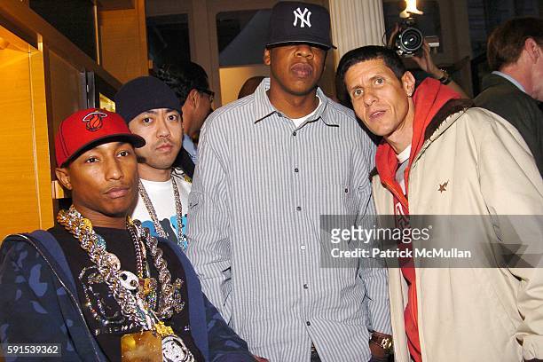 Pharrell Williams, Nigo, Jay-Z and Mike Diamond attend LOUIS VUITTON & INTERVIEW MAGAZINE Party for Pharrell Williams and Nigo at Louis Vuitton in...