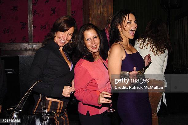 Lisa Leone, Liza Pace and Francesca Silvestri attend GLAMOUR "Reel Moments" Premiere Afterparty at Hiro on December 8, 2005 in New York City.