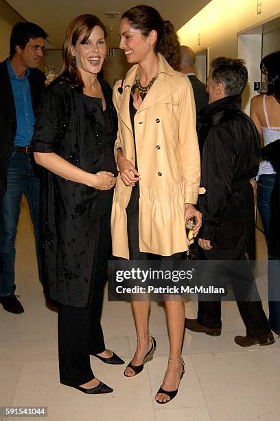 Mary Alice Stephenson and Eugenia Silva attend GIORGIO ARMANI and BARNEYS NEW YORK Host Kick Off Party and Art Preview Celebrating Free Arts 6th...
