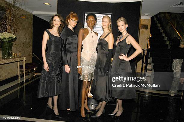 Models all wearing Maggie Norris and Bucheron Bijoux jewelry attends Michele Gerber Klein & Maggie Norris host an evening fete to benefit Operation...