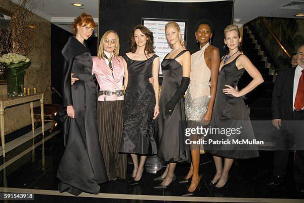 Models all wearing Maggie Norris and Bucheron Bijoux jewelry and Maggie Norris attend Michele Gerber Klein & Maggie Norris host an evening fete to...