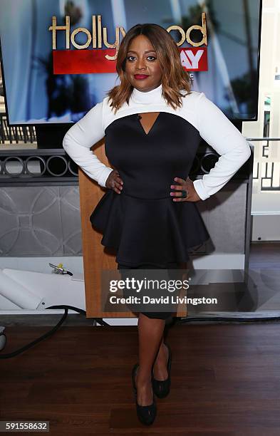 Personality Sherri Shepherd poses at Hollywood Today Live at W Hollywood on August 17, 2016 in Hollywood, California.