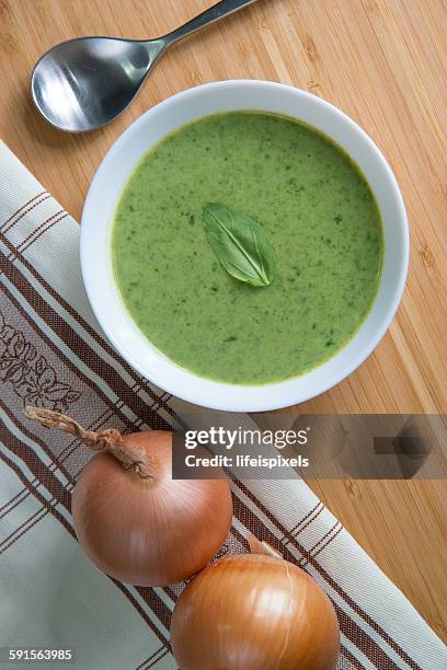 spinach soup - lifeispixels photos et images de collection