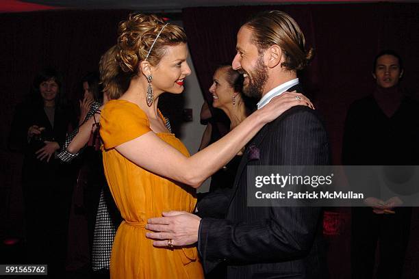 Linda Evangelista and Stefano Pilati attend The 3rd Annual GUGGENHEIM ARTIST BALL Sponsored by YVES SAINT LAURENT at Solomon R. Guggenheim Museum on...