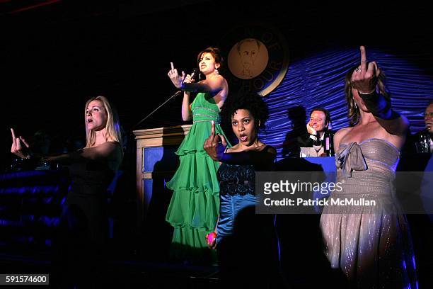 Gina Gershon and the Gershettes attend "Fish Fry" An All-Star Roast of Fisher Stevens to Benefit Naked Angels at Puck Building on May 23, 2005 in New...