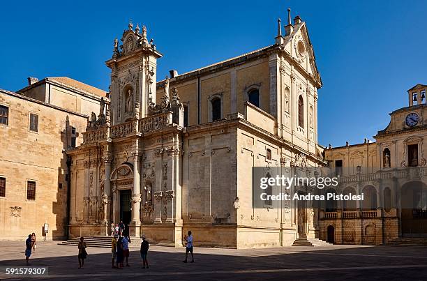 cathedral of lecce, italy - salento apulia stock pictures, royalty-free photos & images