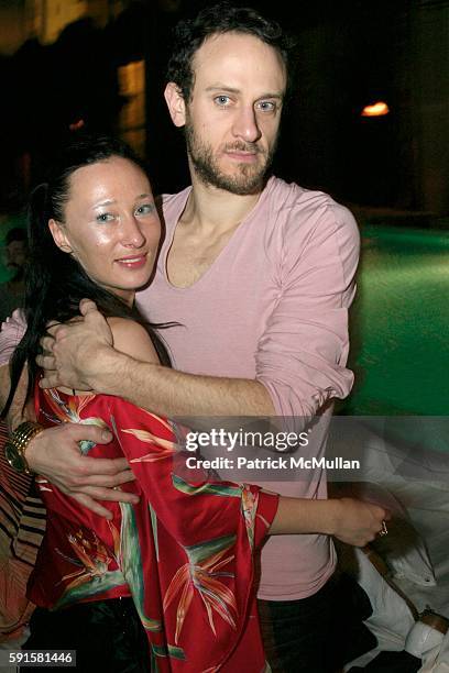 Ange and Michael Postnoy attend Art Bar at The Delano at The Delano on December 4, 2005.