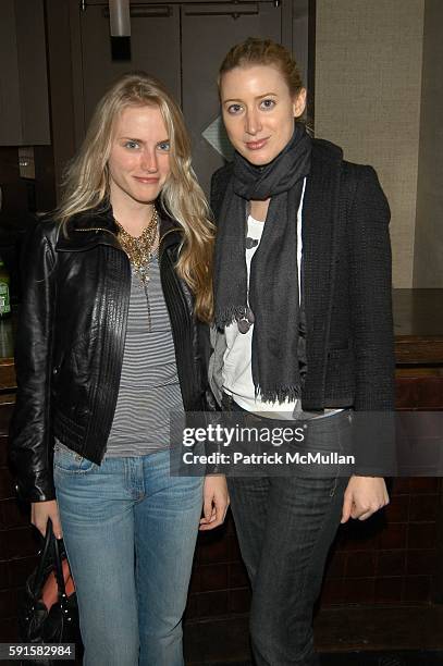 Elizabeth Gesas and Alexis Bryan attend "Layer Cake" screening arrivals at Tribeca Grand Hotel NYC USA on May 11, 2005.