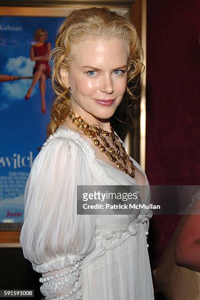 Nicole Kidman attends The World Premiere of "BEWITCHED" at Ziegfeld Theatre on June 13, 2005 in New York City.
