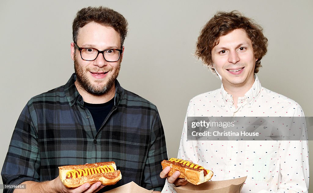Michael Rogen Seth Rogen and Michael Cera are photographed for Los Angeles Times on ...