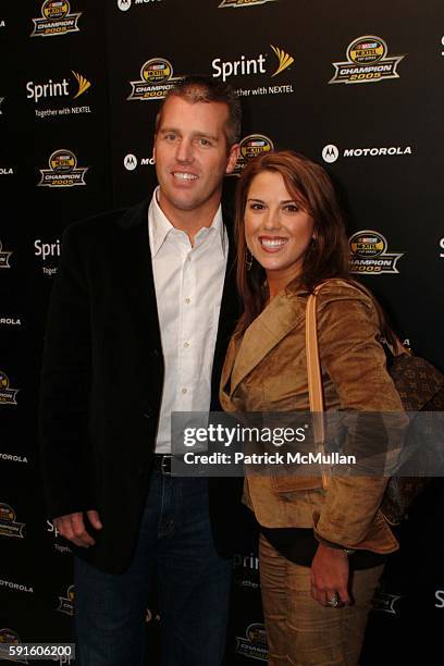 Jeremy Mayfield and Shana Mayfield attend 2005 NASCAR NEXTEL CUP SERIES CHAMPION'S PARTY at MARQUEE PRESENTED BY SPRINT on December 1, 2005.