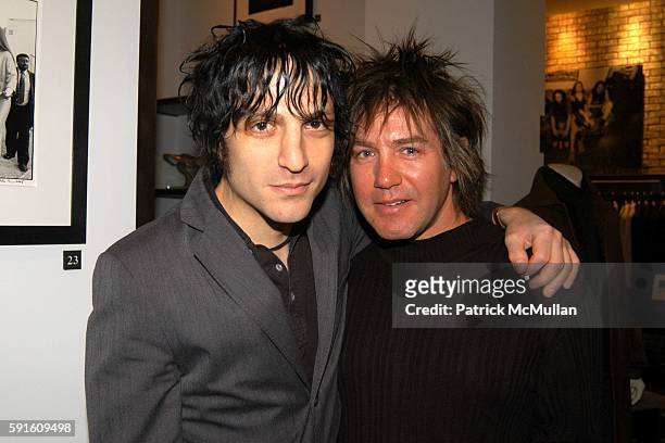 Jesse Malin and Danny Sage attend John Varvatos Store Opening featuring the Photography of Danny Clinch at John Varvatos on November 14, 2005 in New...