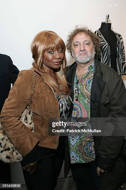 Janice Combs and Carlos Falchi attend Adrienne Landau Celebrates the Opening of Her New Showroom at Adrienne Landau Showroom on November 15, 2005 in...