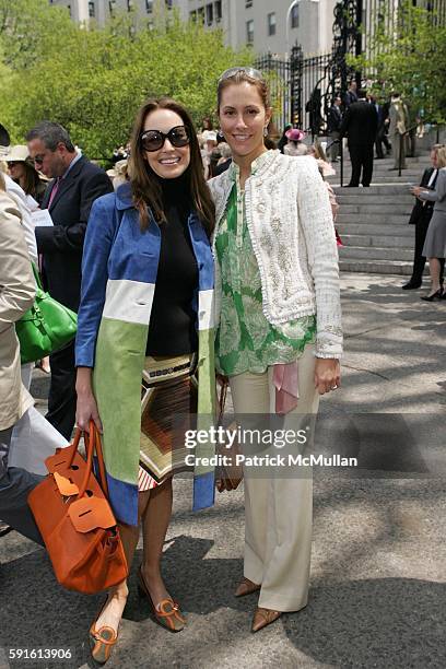 Samantha Boardman and Cristina Greeven Cuomo attend The Women's Committee of the Central Park Conservancy Frederick Law Olmsted Awards Luncheon at...