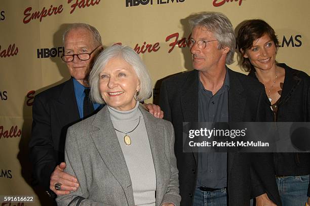 Paul Newman, Joanne Woodward, Richard Gere and Carey Lowell attend "Empire Falls" HBO Films New York Premiere Arrivals at Metropolitan Museum of Art...