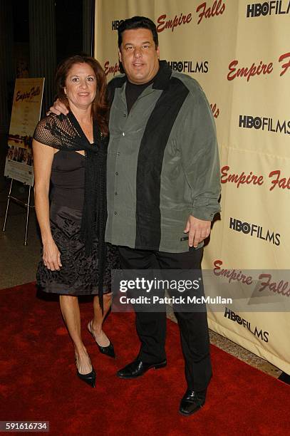 Laura Schirripa and Steve Schirripa attend "Empire Falls" HBO Films New York Premiere Arrivals at Metropolitan Museum of Art NYC USA on May 9, 2005.