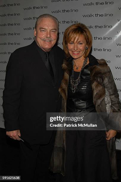 Stacy Keach and Malgosia Tomassi attend Walk the Line inside arrivals at Beacon on November 13, 2005 in New York.