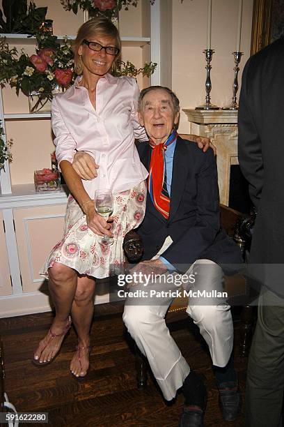 Laura Cushing and Slim Aarons attend the Klauer family celebrates the marriage of Kristina Stewart and Arthur Ward at Private Residence on June 16,...