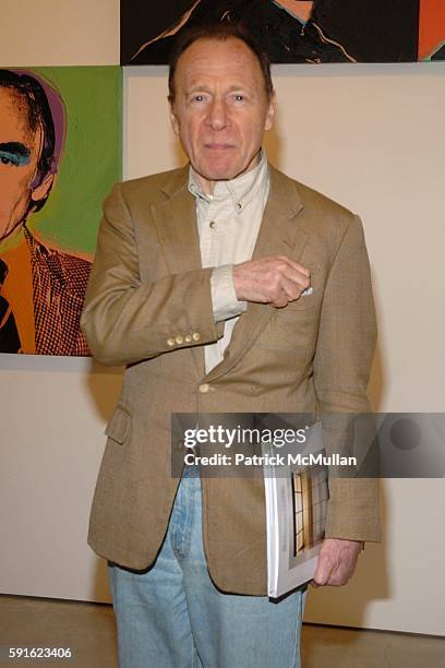 Anthony Haden-Guest attends Opening of Andy Warhol Portraits at Tony Shafrazi Gallery on May 12, 2005 in New York City.