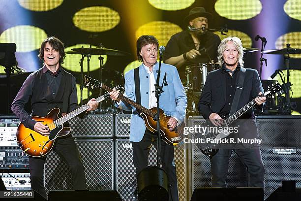 Paul McCartney performs at Quicken Loans Arena on August 17, 2016 in Cleveland, Ohio.