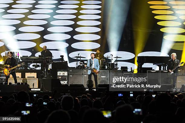 Paul McCartney performs at Quicken Loans Arena on August 17, 2016 in Cleveland, Ohio.