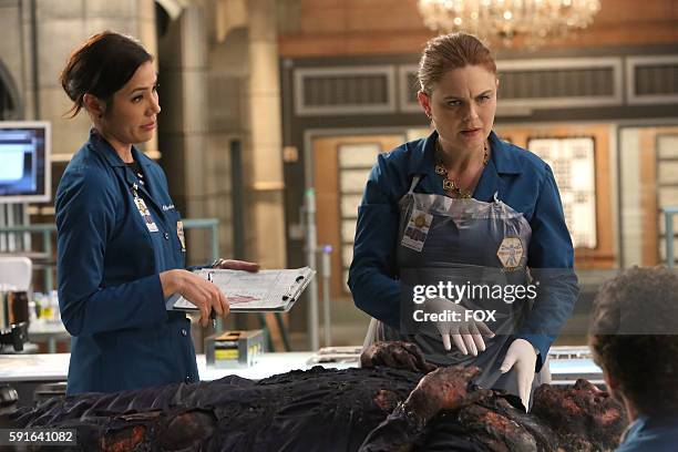 Michaela Conlin, Emily Deschanel and T.J. Thyne in the "The Nightmare Within The Nightmare" season finale episode of BONES airing Thursday, July 21...