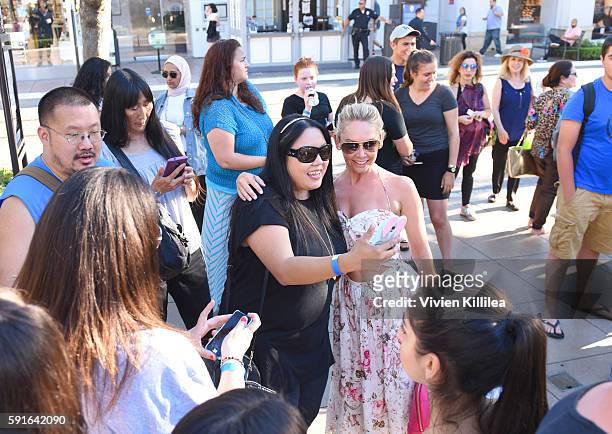 Dancer Kym Johnson takes photos with fans at The Grove Hosts Dancing With The Stars Dance Lab With pros Val Chmerkovskiy, Whitney Carson and Sharna...