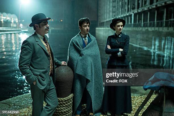 Stephen Mangan, Michael Weston and Rebecca Liddiardin the all-new The Curse of the Korzha episode of HOUDINI & DOYLE airing Monday, May 30 on FOX.