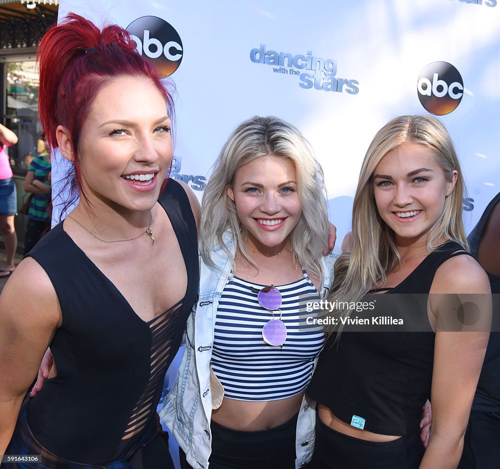 The Grove Hosts Dancing With The Stars Dance Lab With pros Val Chmerkovskiy, Whitney Carson and Sharna Burgess