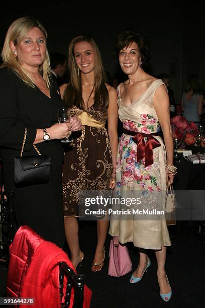 Courtney Arnot, Molly Friedman and Peggy Siegal attend Carolina Herrera and Cartier "Aces Are Wild" Annual Gambling Party at Skylight Studios on May...