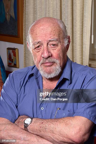 Portrait of Israeli photojournalist David Rubinger as he poses in his home, Jerusalem, Israel, March 24, 2008.