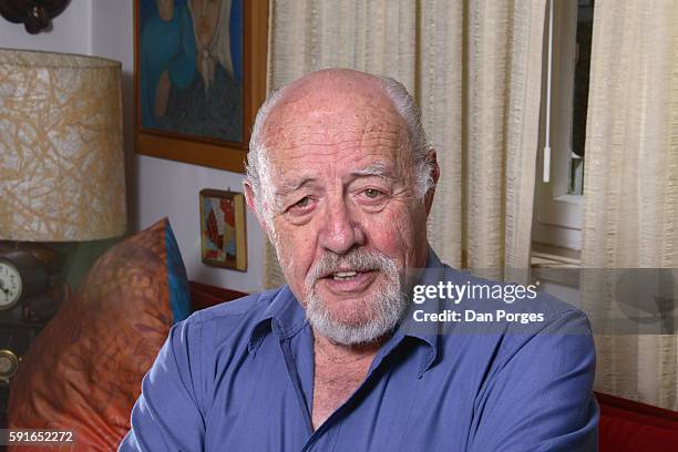 Portrait of Israeli photojournalist David Rubinger as he poses in his home, Jerusalem, Israel, March 24, 2008.