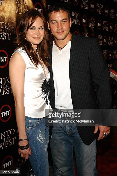 Natalia Livingston and Tyler Christopher attend Into The West Premiere at American Museum of Natural History on June 6, 2005 in New York City.