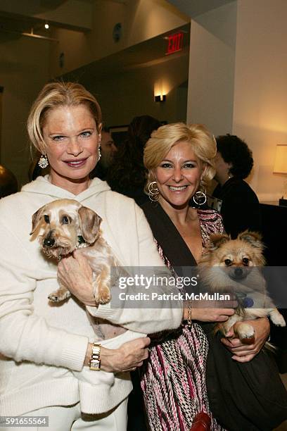 Robin Bell, Thumper, Samantha Nestor and Max attend The New York Design Center and Architectural Digest Present, "Bark: An Arf Exhibition of...