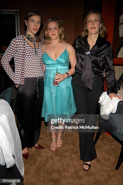 Natalie Bulgari, Nicola Bulgari and Veronica Bulgari attend William Cash and Anthony Haden-Guest Host a Dinner to Celebrate the Forthcoming 2005...