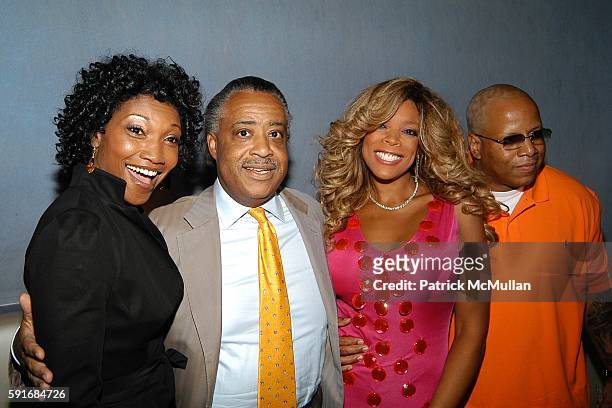 Nina Shay, Reverend Al Sharpton, Wendy Williams and Kevin Hunter attend Wendy Williams CD Launch at Quo co-hosted by Courvoisier Ambassadrice Nina...