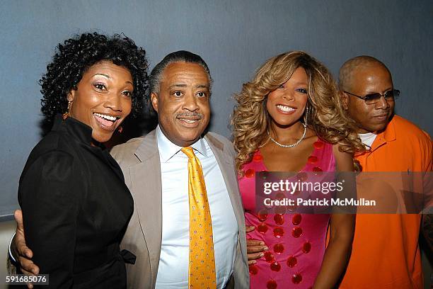 Nina Shay, Reverend Al Sharpton, Wendy Williams and Kevin Hunter attend Wendy Williams CD Launch at Quo co-hosted by Courvoisier Ambassadrice Nina...