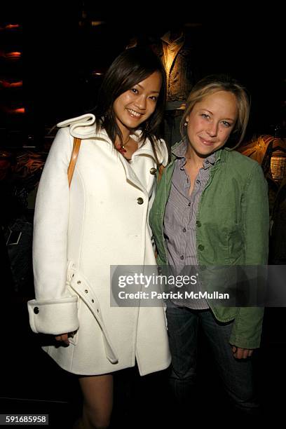 Fang Wu and Lark ? attend Abercrombie & Fitch Celebrates the Opening of the Fifth Avenue Flagship Store at Abercrombie & Fitch on November 9, 2005 in...