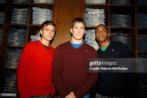 Blaine Mays, John Cook and Dwight Scott attend Abercrombie & Fitch Celebrates the Opening of the Fifth Avenue Flagship Store at Abercrombie & Fitch...