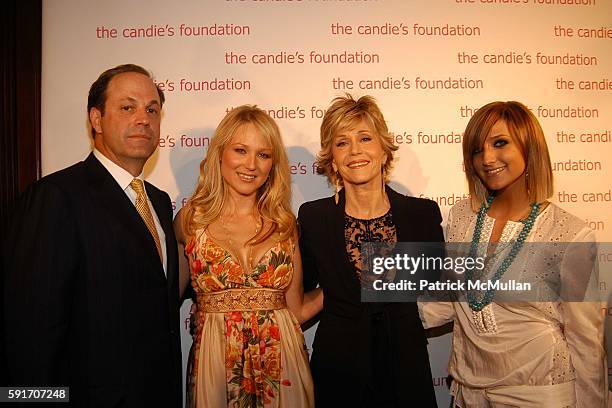 Neil Cole, Jewel, Jane Fonda and Ashlee Simpson attend The Event To Prevent, A Benefit for The Candie's Foundation for the Prevention of Teenage...