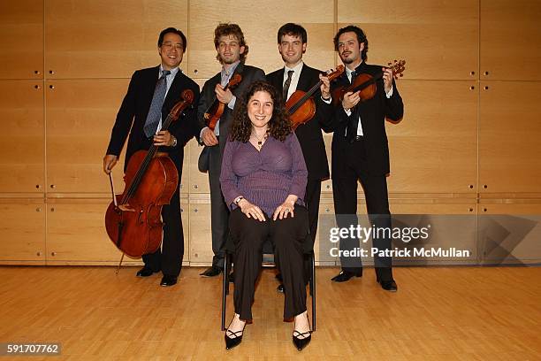 Yo-Yo Ma, Jonathan Gandelsman, Nicholas Cords, Colin Jacobsen and Sara Wolfensohn attend UJA-Federation Yo-Yo Ma Benefit Concert at Walter Reade...