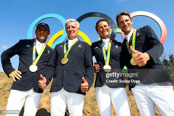 Roger Yves BOST, Penelope LEPREVOST, Kevin STAUT, Philippe ROZIER of France during Equestrian on Olympic Games 2016 in Rio at Olympic Equestrian...