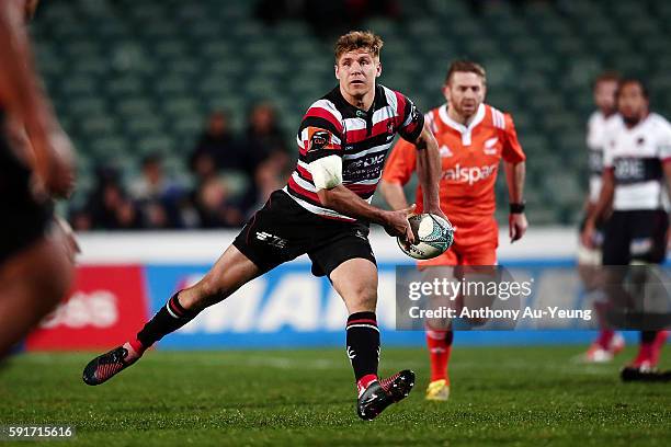 Piers Francis of Counties Manukau in action during the round one Mitre 10 Cup match between North Harbour and Counties Manukau at QBE Stadium on...