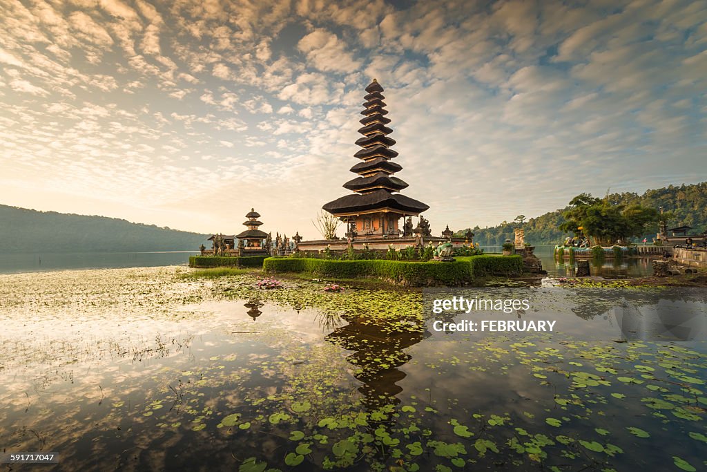 Reflecting of Pura Ulun Danu Bratan Temple