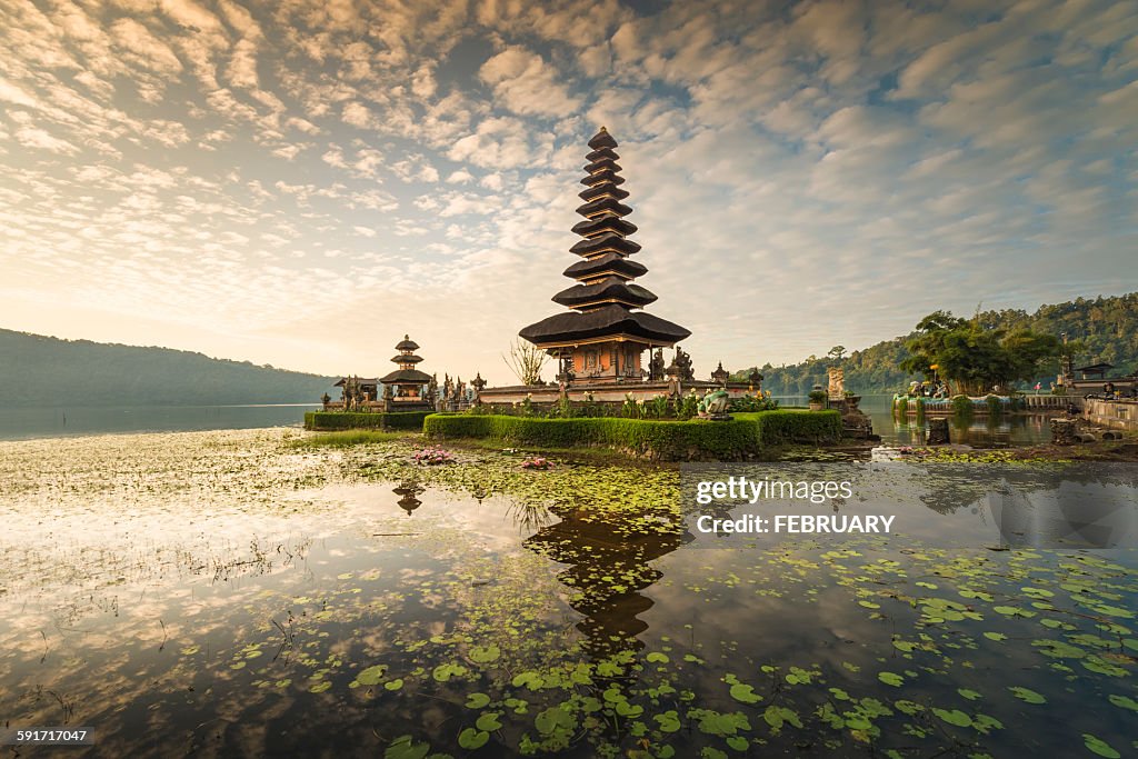 Reflecting of Pura Ulun Danu Bratan Temple