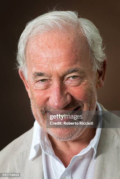 English actor, musician, writer, and theatre director Simon Callow attends a photocall at Edinburgh International Book Festival at Charlotte Square...