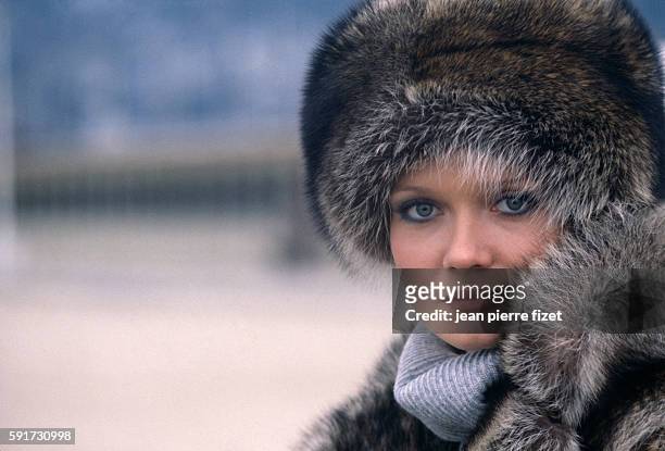 French actress Mimi Coutelier in the 1978 French movie Je Suis Timide... Mais Je me Soigne , directed by Pierre Richard.