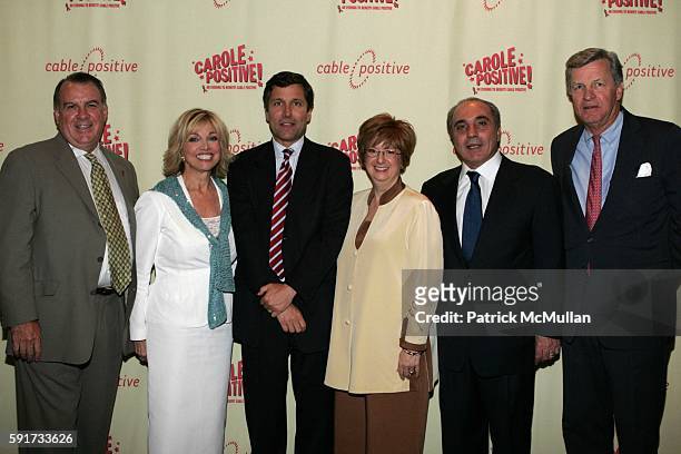 Bob May, Carole Black, Steve Burke, Betty Cohen, Rocco Commisso and Jim Robbins attend "Carole Positive" An Evening to Benefit Cable Positive...