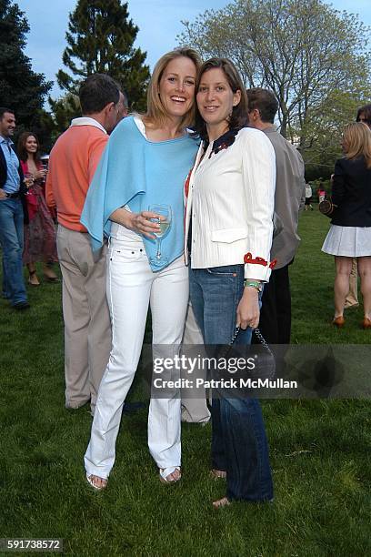 Kate Meckler and Eleanor Prauge attend Reed and Delphine Krakoff host cocktails to kick off the Parrish Art Museum Midsummer Gala Benefit at Reed and...